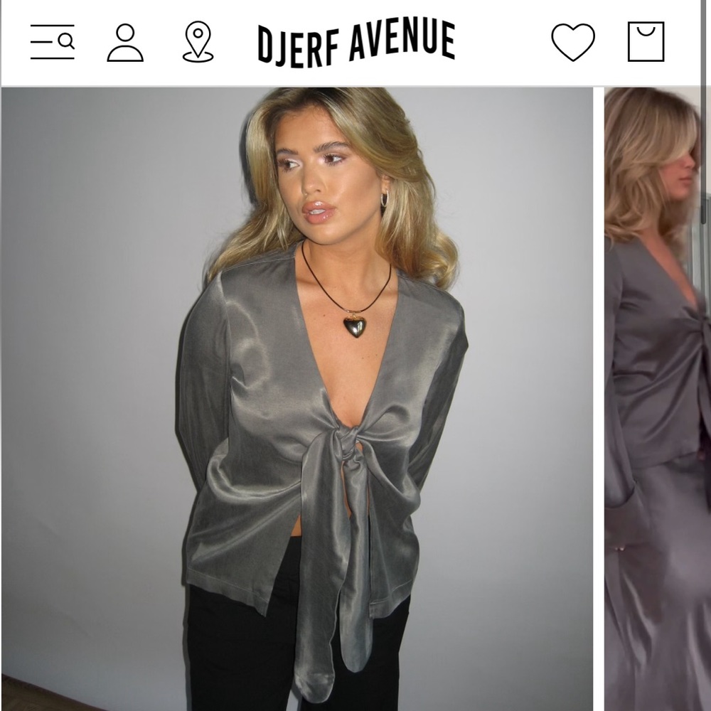 NWT DJERF AVENUE TIE TOP LONG SLEEVE STORM